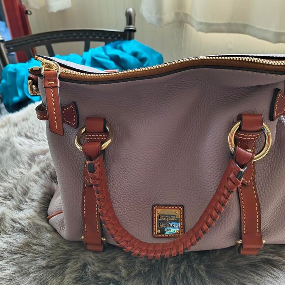 Dooney & Bourke Pebble Grain Satchel, Oyster - Picture 2 of 8